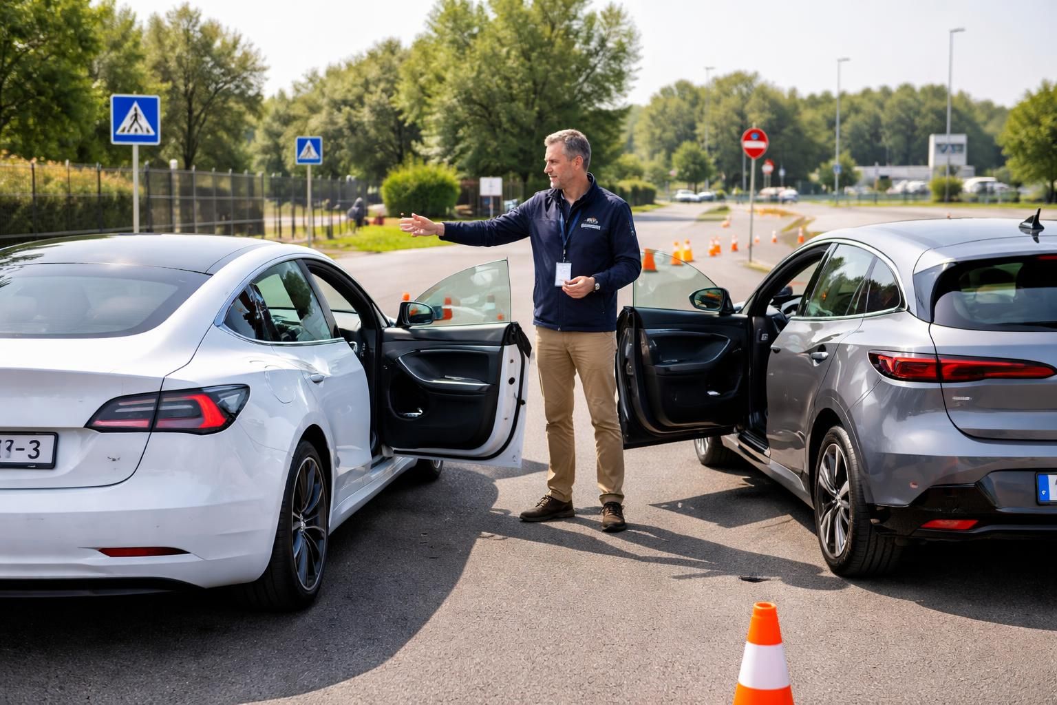découvrez notre formation complète pour apprendre à conduire les voitures électriques tesla model 3 et renault megane e-tech en toute sécurité et efficacité.